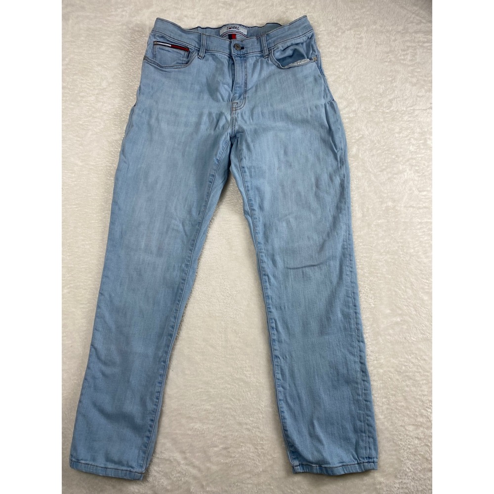Tommy Jeans Men's Straight Leg Light Wash Denim Jeans Casual Pants 34/32